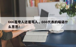 666是夸人還是罵人，666代表的暗語什么意思！